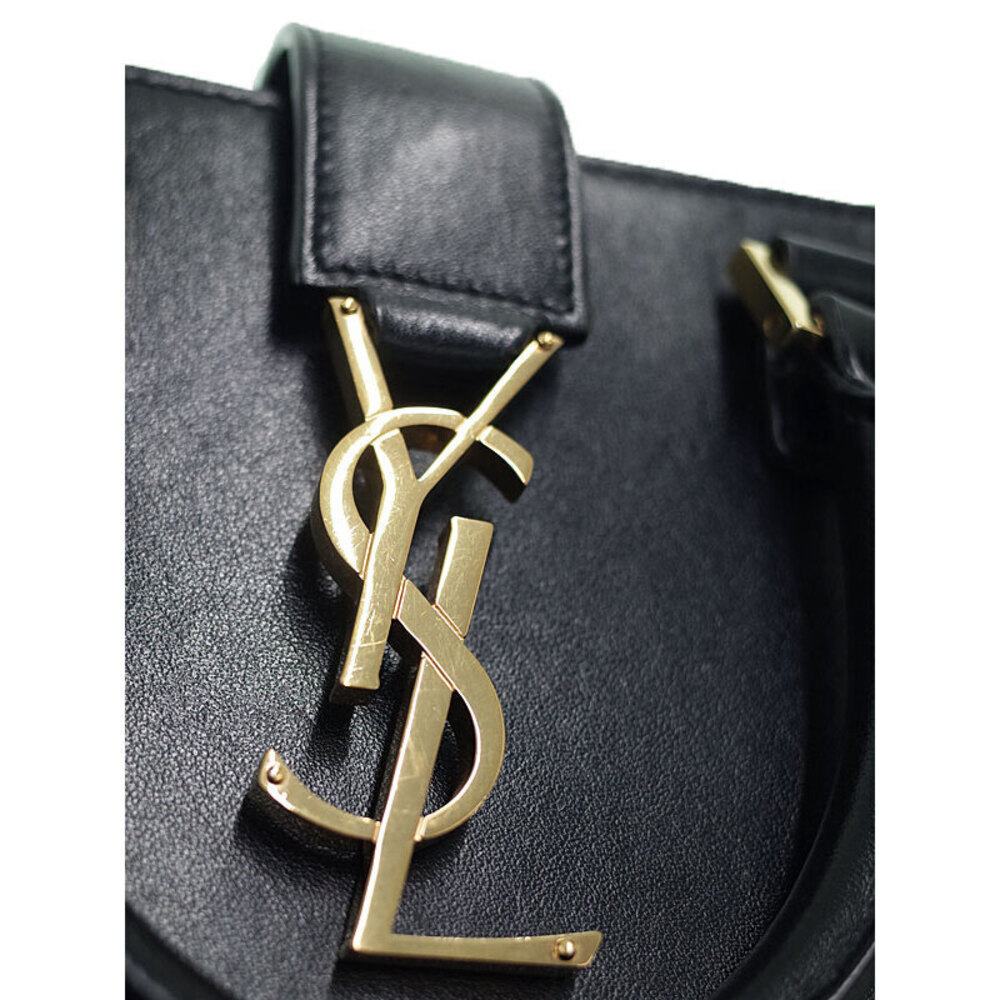 SAINT LAURENT PARIS Monogram Cabas 2way Leather HandBag - Picture 7 of 9